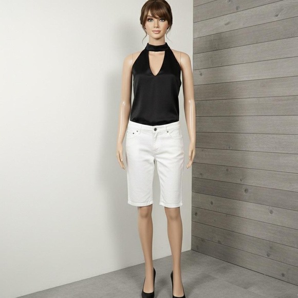 Mine Tops - Mine Vintage Mock chocker neck halter top in Black